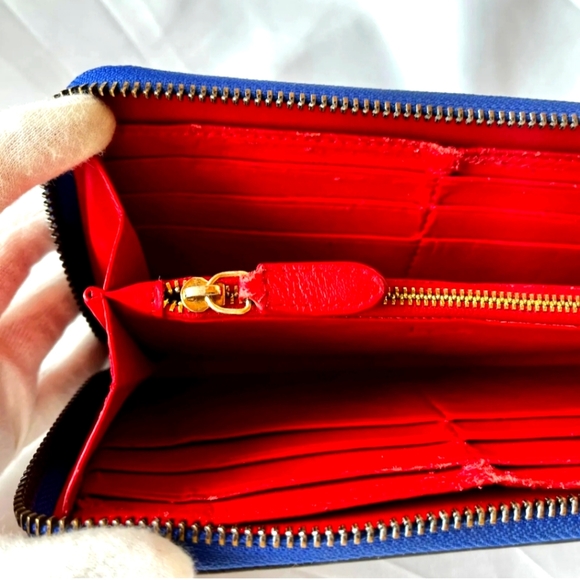 Christian Louboutin Panettone blue spiked long wallet - Picture 2 of 16